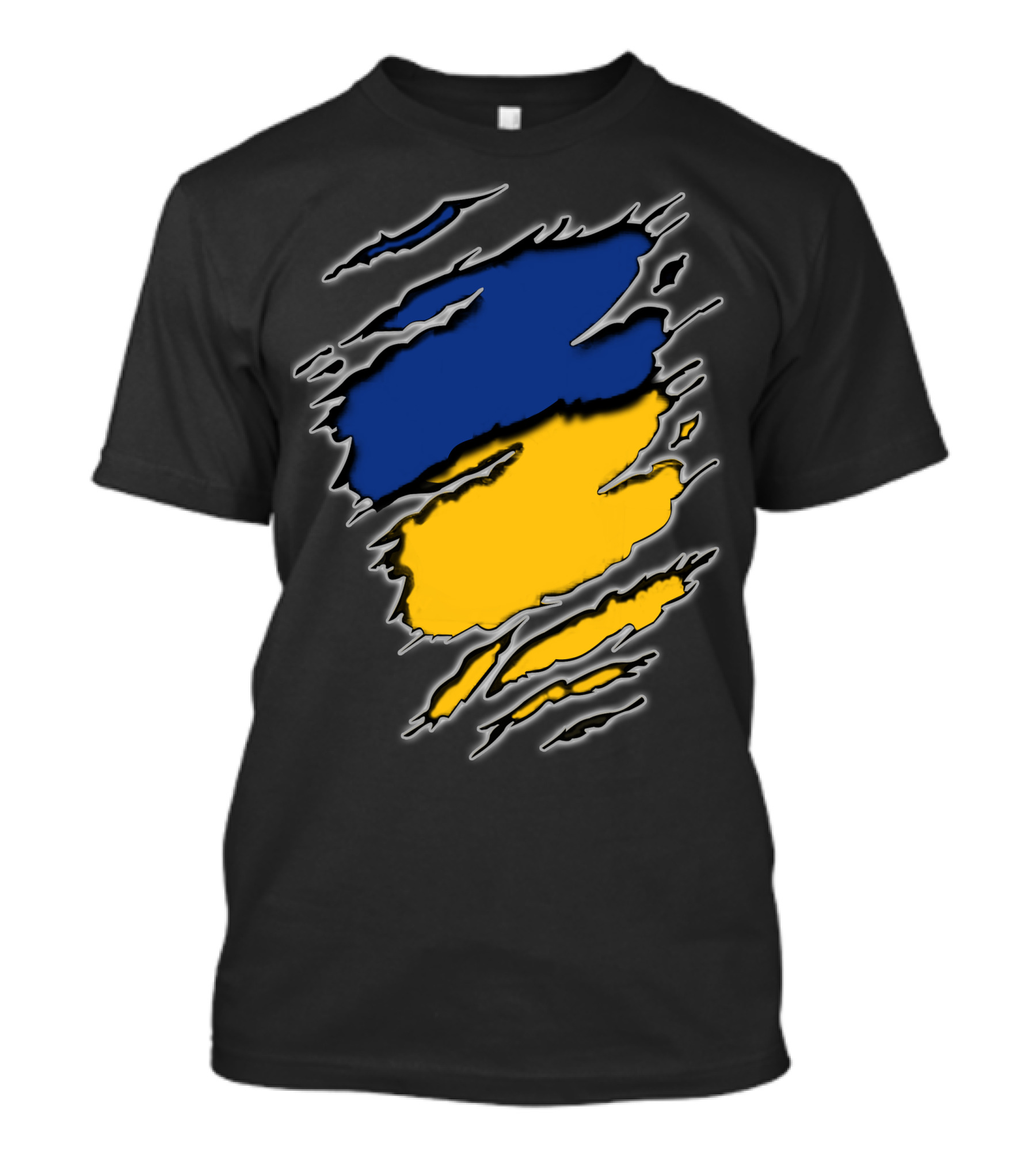 Steelers Cubs15 Blue And Yellow Slashed T-Shirt