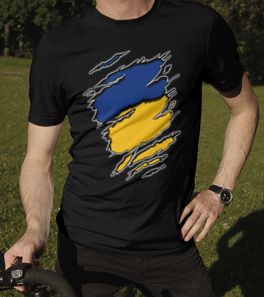 Steelers Cubs15 Blue And Yellow Slashed T-Shirt