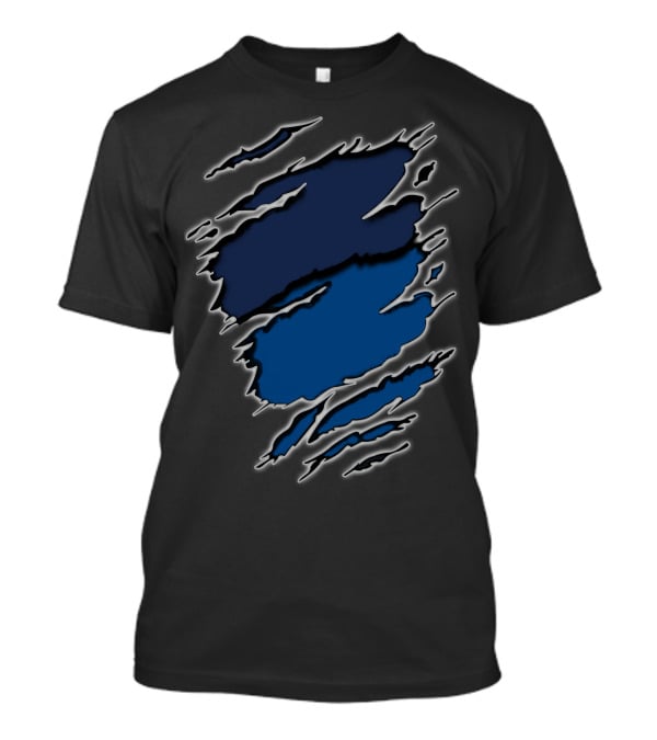 Yan Colts18 Blue And Black Torn T-Shirt