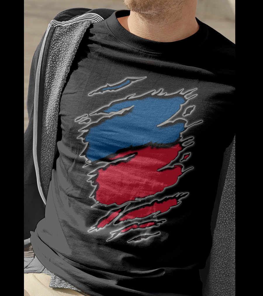 Chief Roya Blue Red Tear Marks T-Shirt