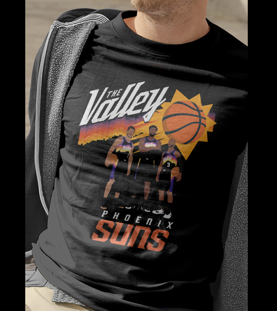 The Valley Phoenix Suns Basketball Trio With Sunburst T-Shirt
