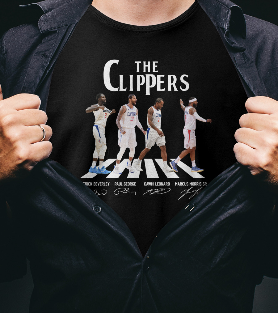 The Clippers Patrick Beverley Paul George Kawhi Leonard Marcus Morris Sr Abbey Road T-Shirt