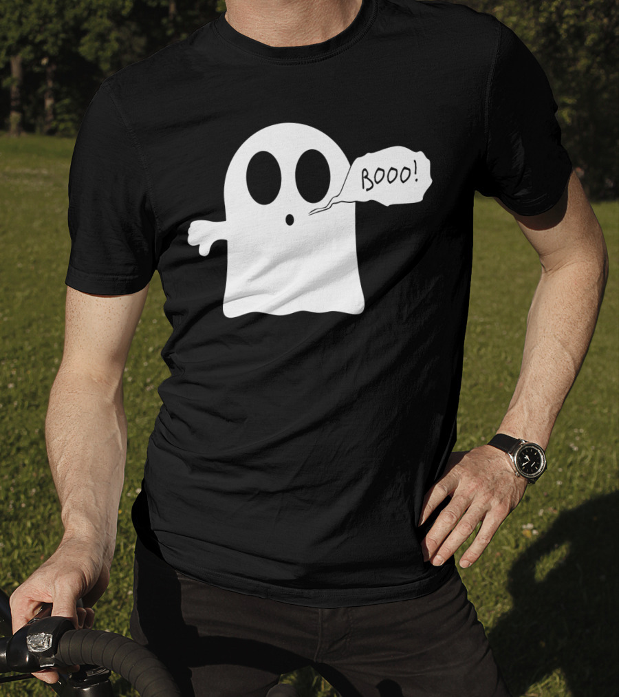 Booo Ghost With Surprised Expression And Speech Bubble T-Shirt