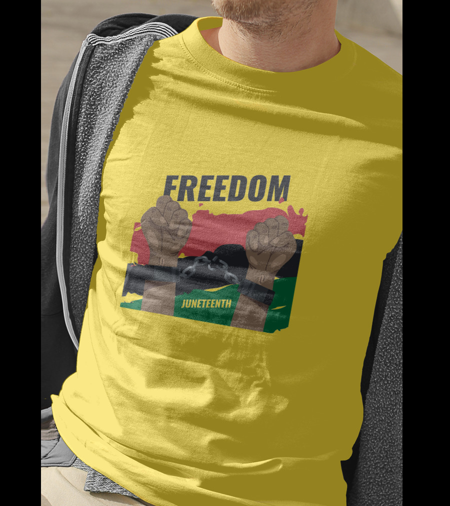 FREEDOM JUNETEENTH Fists Breaking Chains T-Shirt
