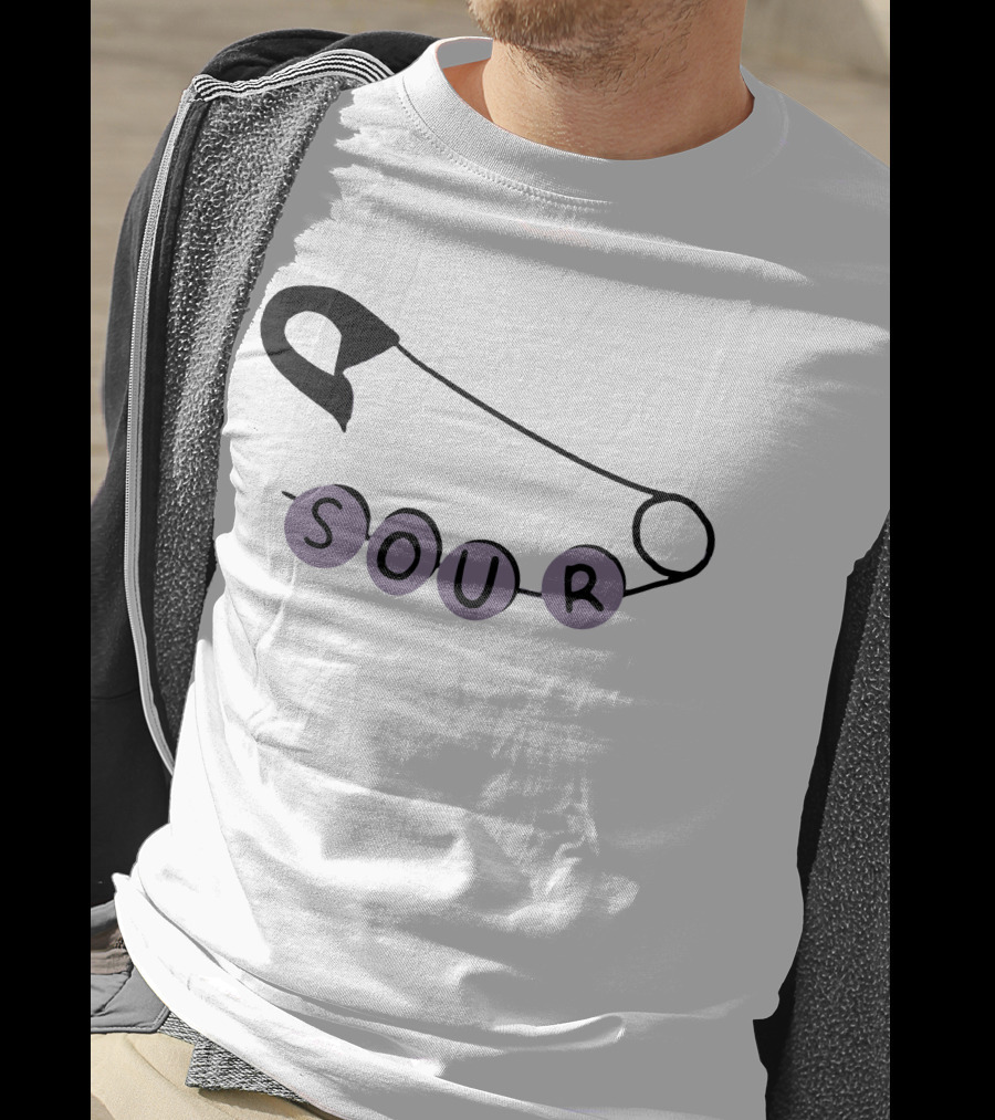 SOUR Safety Pin Pastel Beads T-Shirt
