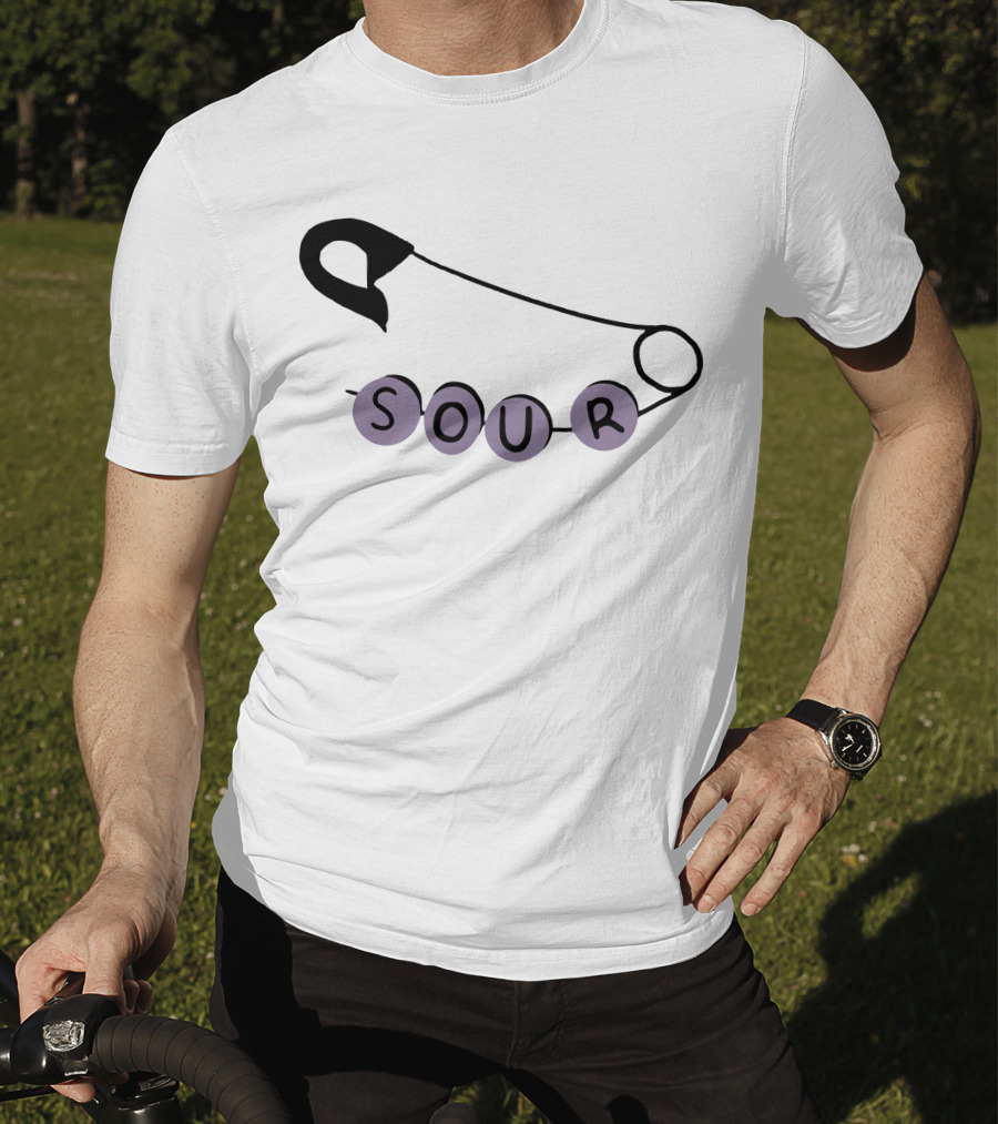 SOUR Safety Pin Pastel Beads T-Shirt