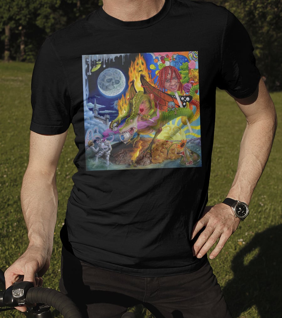 Trippie Redd Love Scars Cosmic Adventure With Dragon And Astronaut T-Shirt