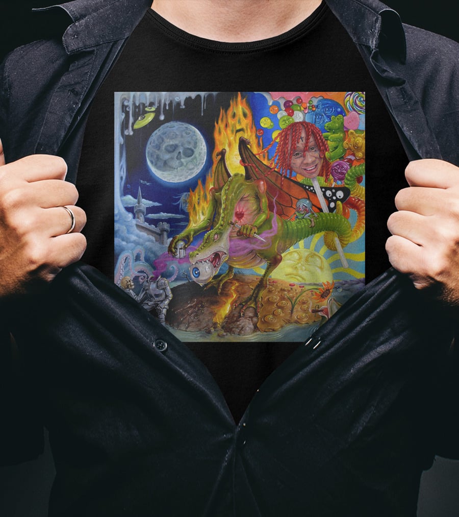 Trippie Redd Love Scars Cosmic Adventure With Dragon And Astronaut T-Shirt
