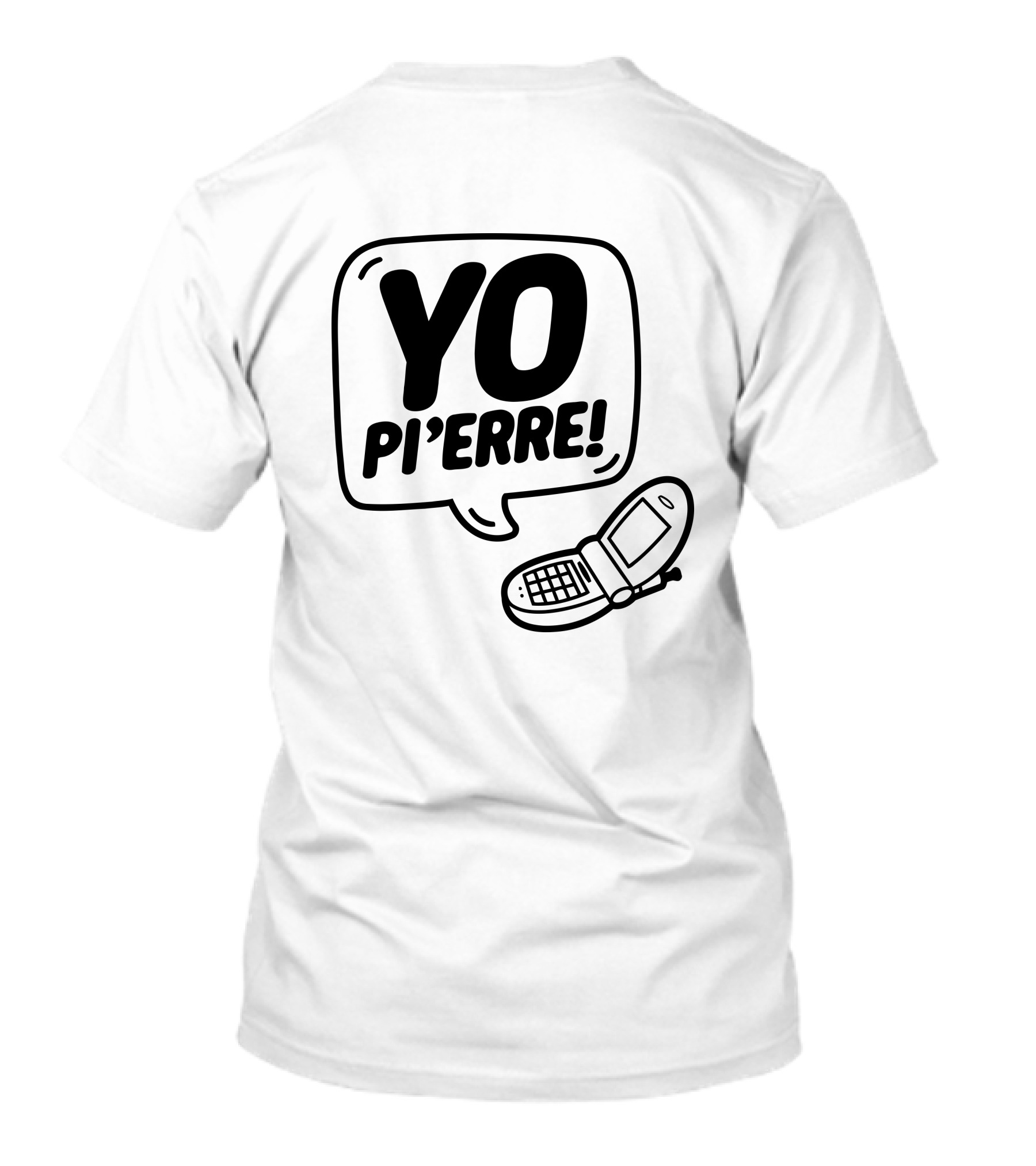 YO Pi'erre Flip Phone Retro Vibe T-Shirt