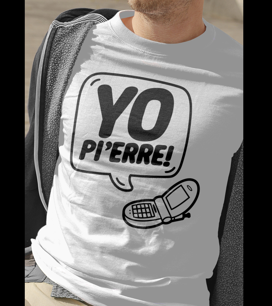 YO Pi'erre Flip Phone Retro Vibe T-Shirt