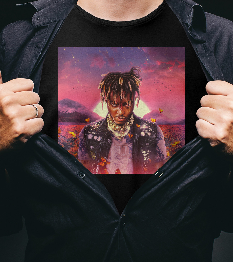 Juice Wrld Legends Never Die Album Cover Parental Advisory T-Shirt