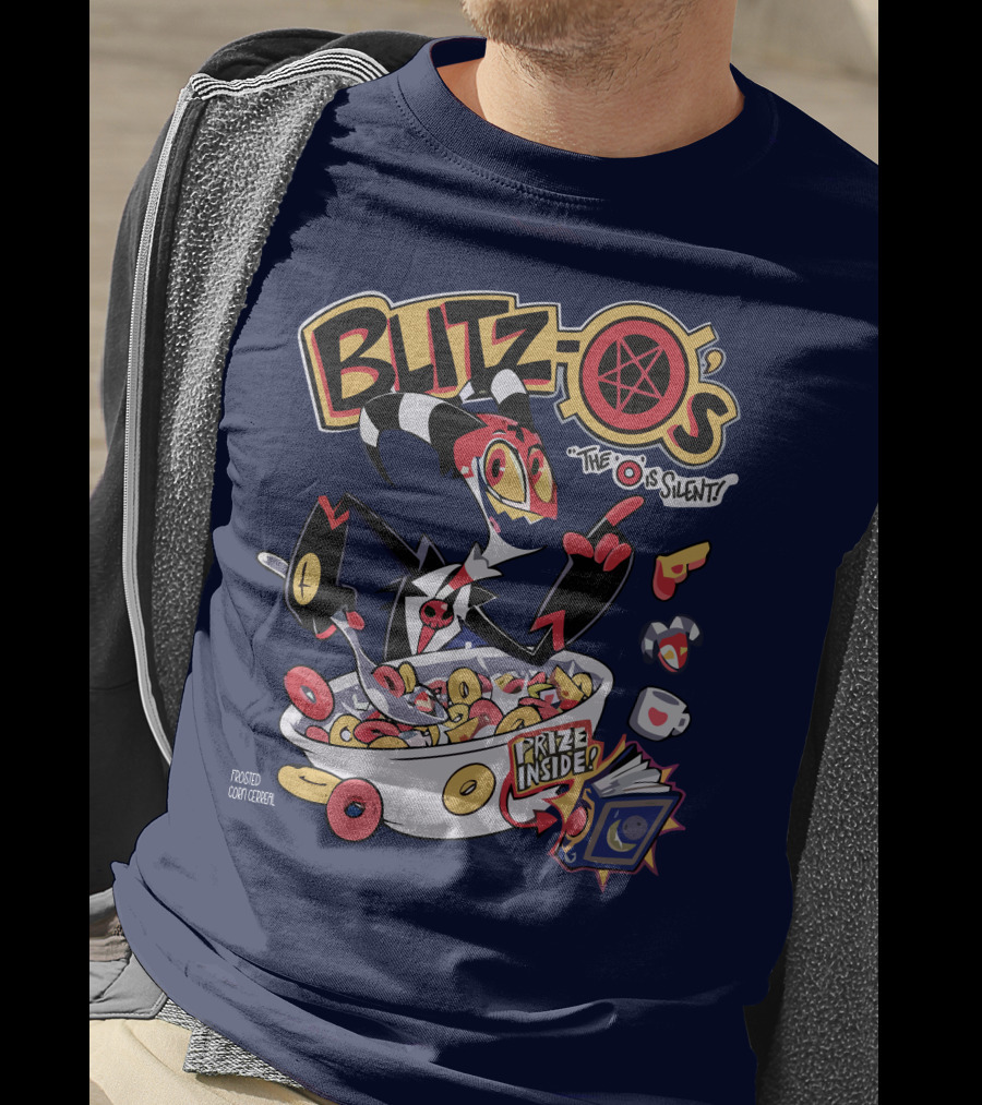 Blitzo's The O Is Silent Prize Inside Cereal Hazbin Hotel Store T-Shirt