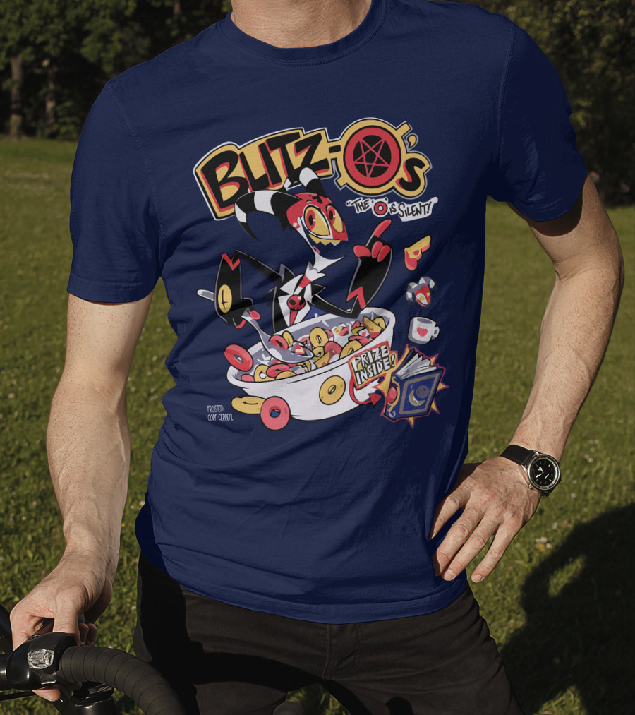 Blitzo's The O Is Silent Prize Inside Cereal Hazbin Hotel Store T-Shirt