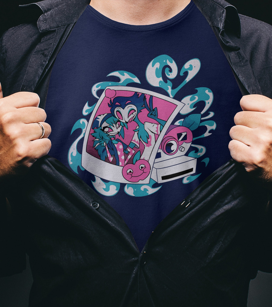 Vivziepop Store Polaroid Camera And Character T-Shirt