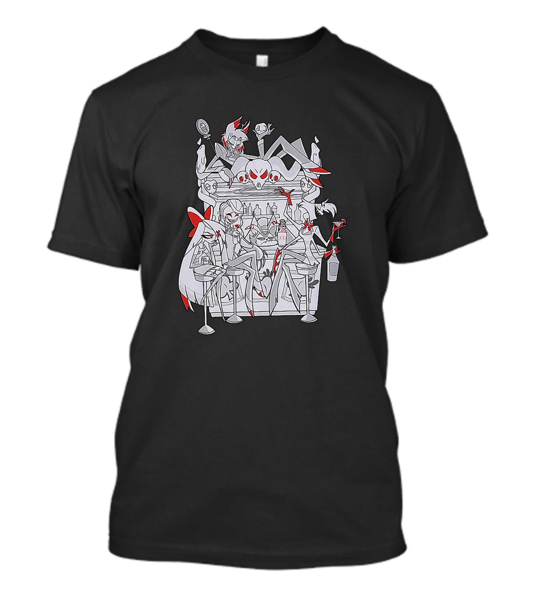 Hazbin Hotel Charlie Bar Scene With Angel Dust And Alastor T-Shirt