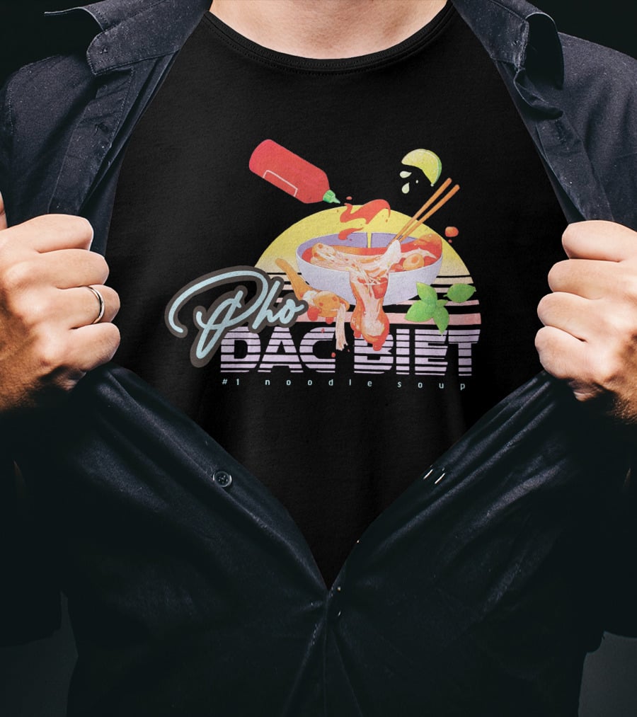 Pho Dac Biet Noodle Soup Bibisama Vibrant Bowl T-Shirt