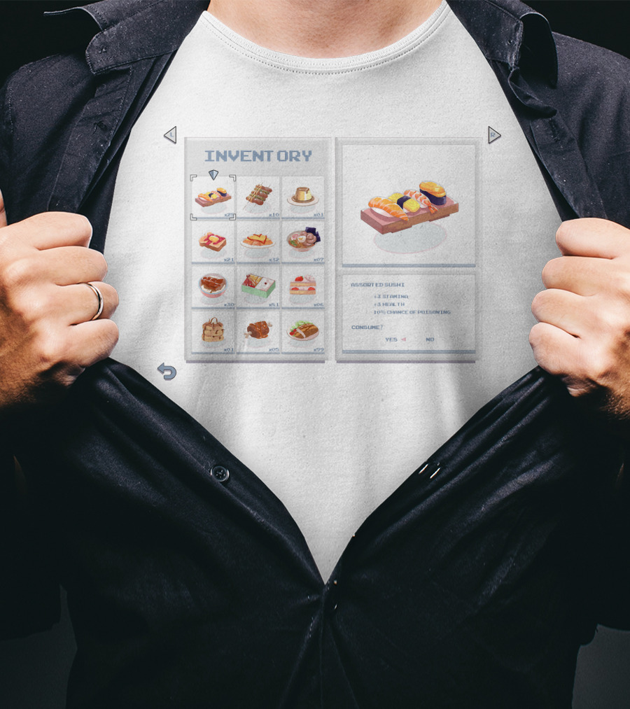 Bibisama Sushi Inventory Assorted Nigiri 12 Portions 4% Risk Yes No T-Shirt