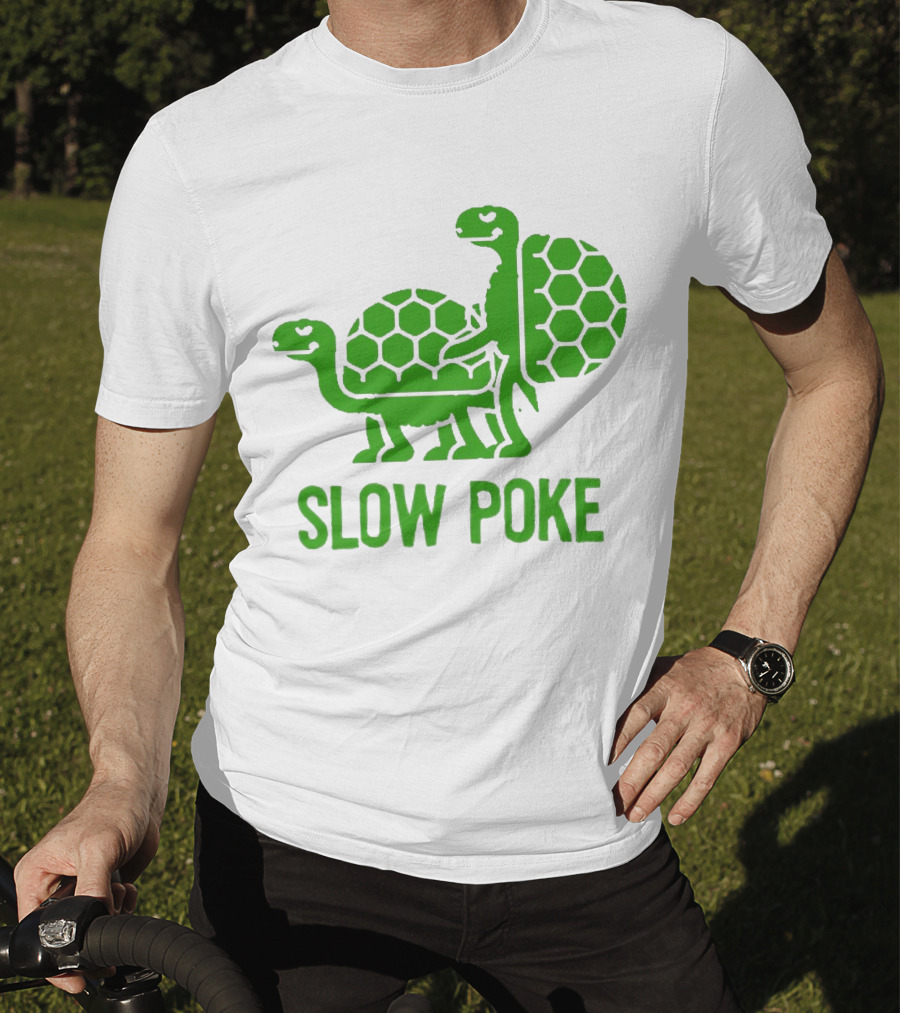 Slow Poke Turtles Hexagonal Pattern Fun T-Shirt