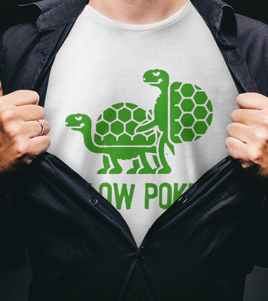 Slow Poke Turtles Hexagonal Pattern Fun T-Shirt