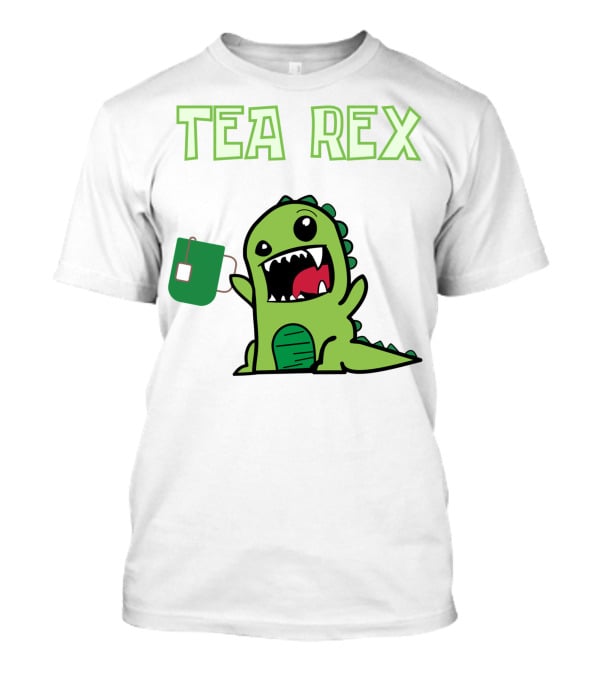 Tea Rex Dinosaur Holding Tea Bag T-Shirt