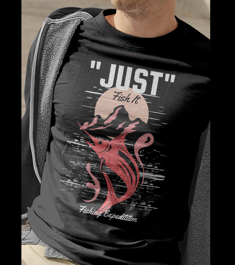 Just Fish It Fishing Expedition Moonlit Marlin Adventure T-Shirt