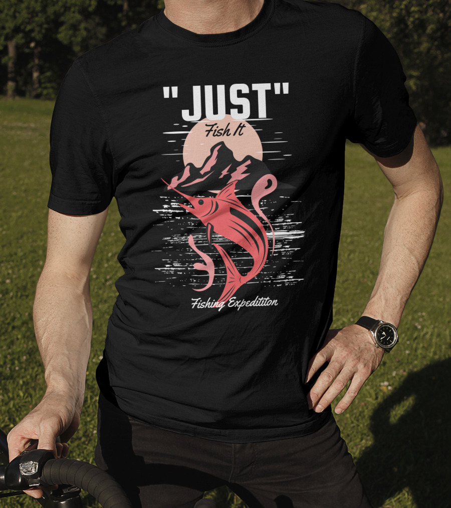 Just Fish It Fishing Expedition Moonlit Marlin Adventure T-Shirt