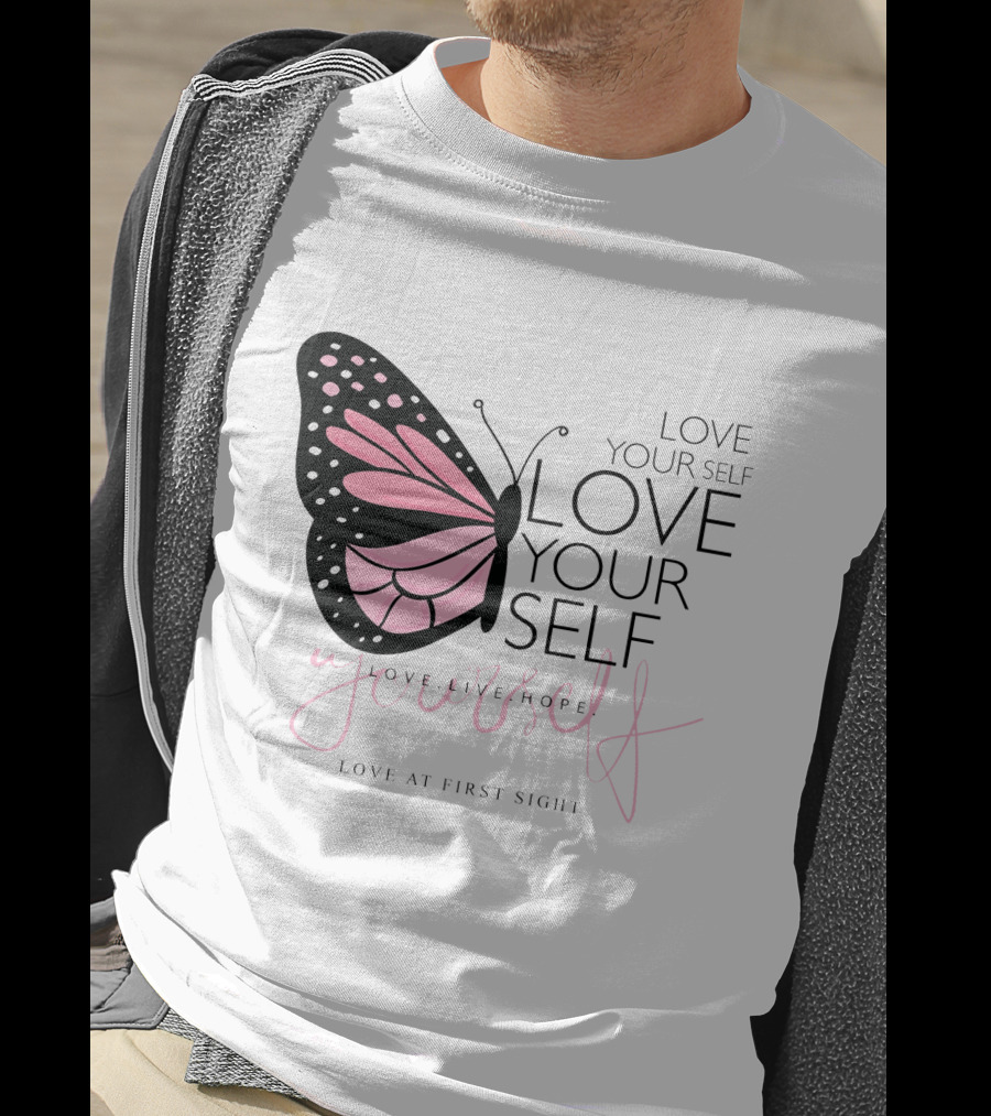 LOVE YOURSELF LOVE YOUR SELF Love Live Hope LOVE AT FIRST SIGHT T-Shirt