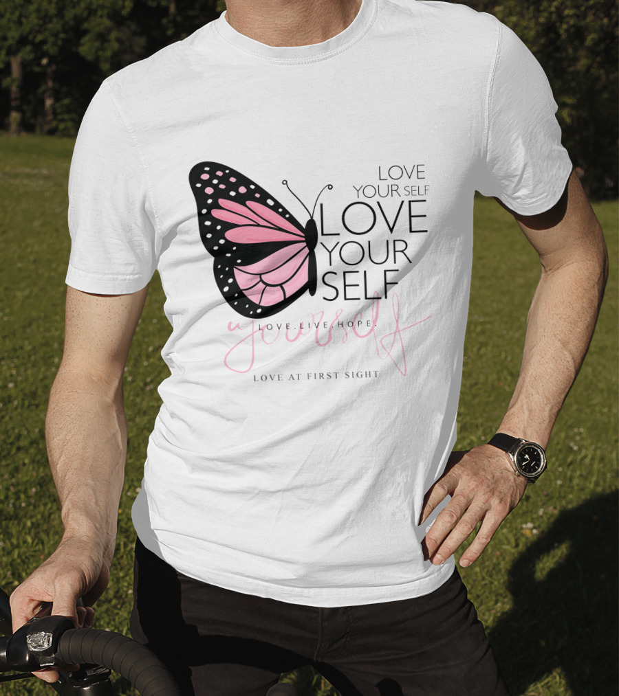 LOVE YOURSELF LOVE YOUR SELF Love Live Hope LOVE AT FIRST SIGHT T-Shirt