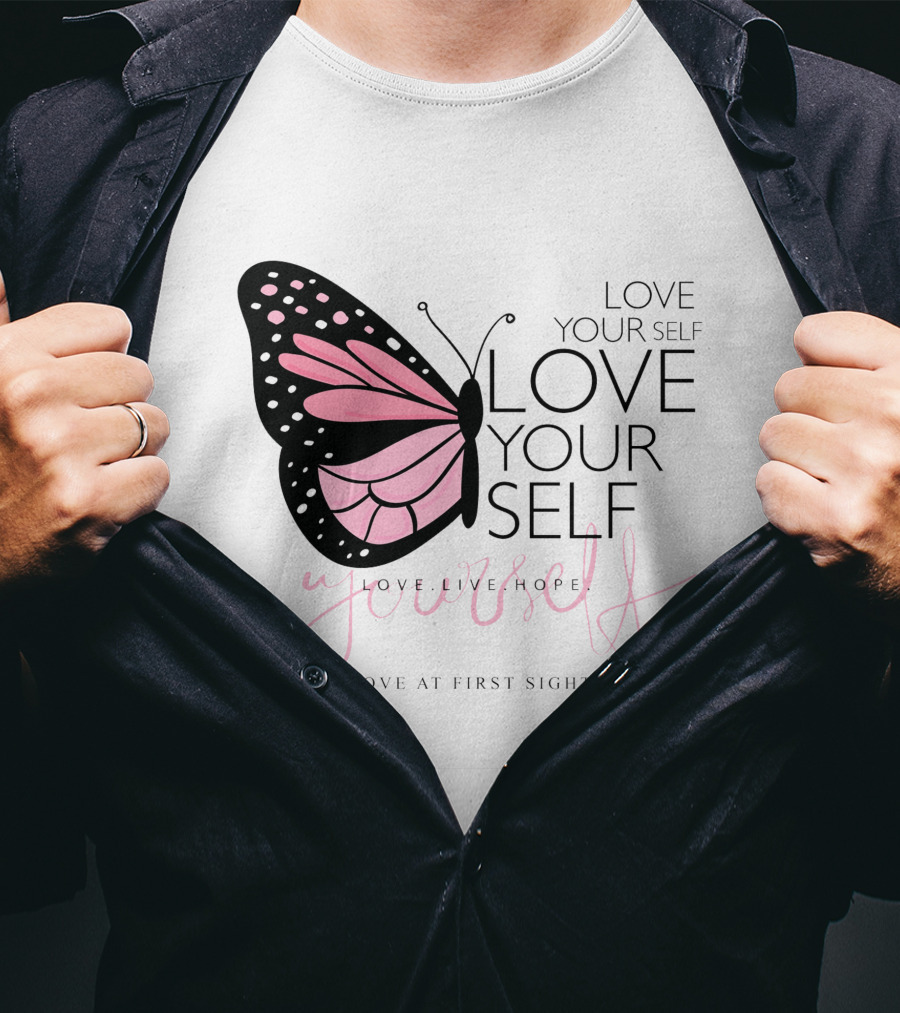 LOVE YOURSELF LOVE YOUR SELF Love Live Hope LOVE AT FIRST SIGHT T-Shirt