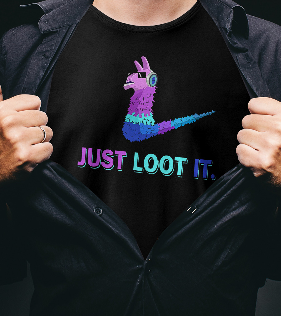 Just Loot It Llama Icon T-Shirt