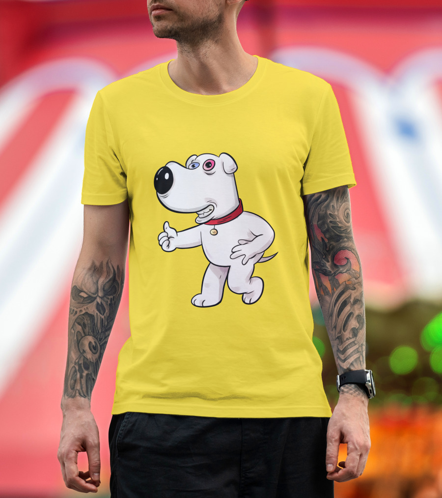 Brian Griffin Psychedelic Style Family Guy Character T-Shirt