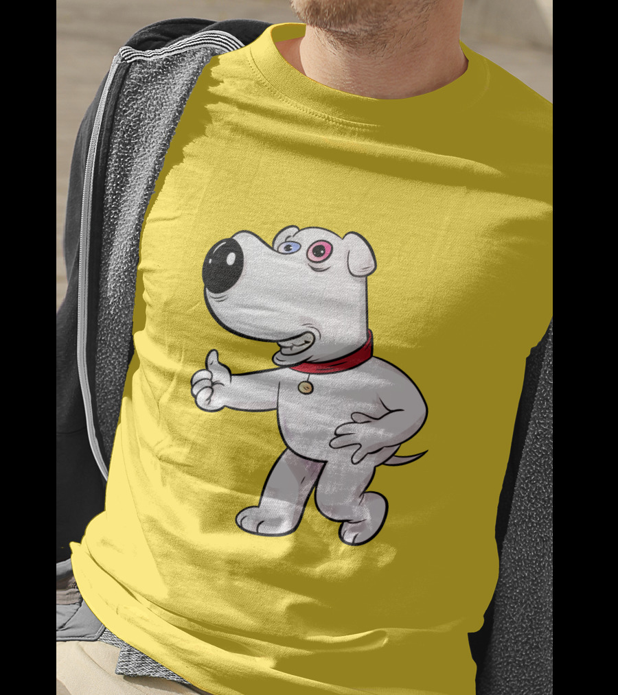 Brian Griffin Psychedelic Style Family Guy Character T-Shirt