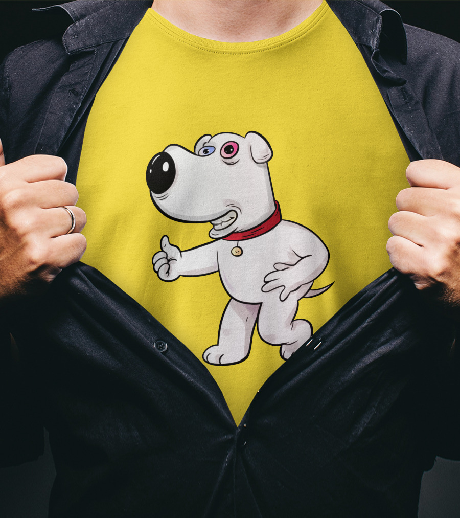 Brian Griffin Psychedelic Style Family Guy Character T-Shirt
