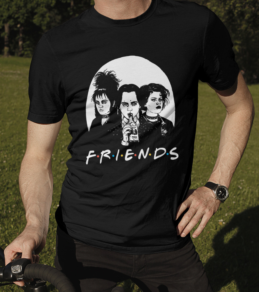 Friends 80s Gothic Style Characters With Poison Bottle T-Shirt