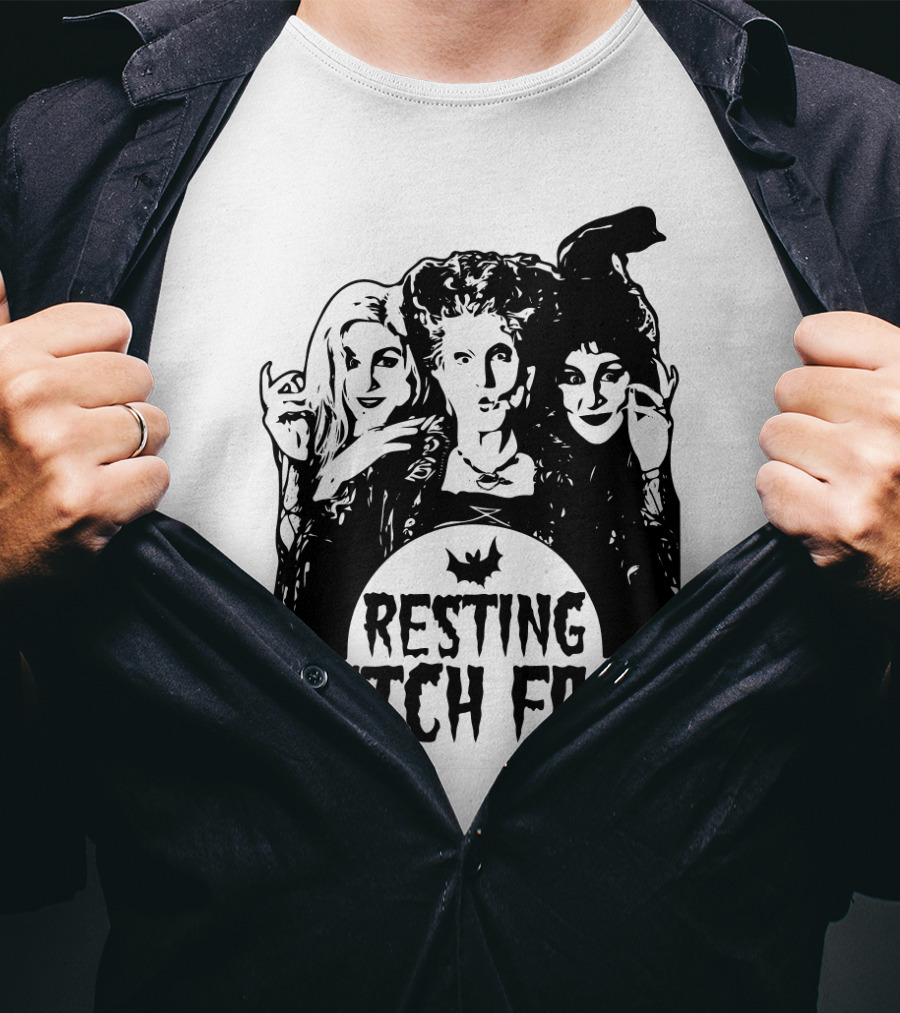 Resting Witch Face Sanderson Sisters Halloween Trio T-Shirt