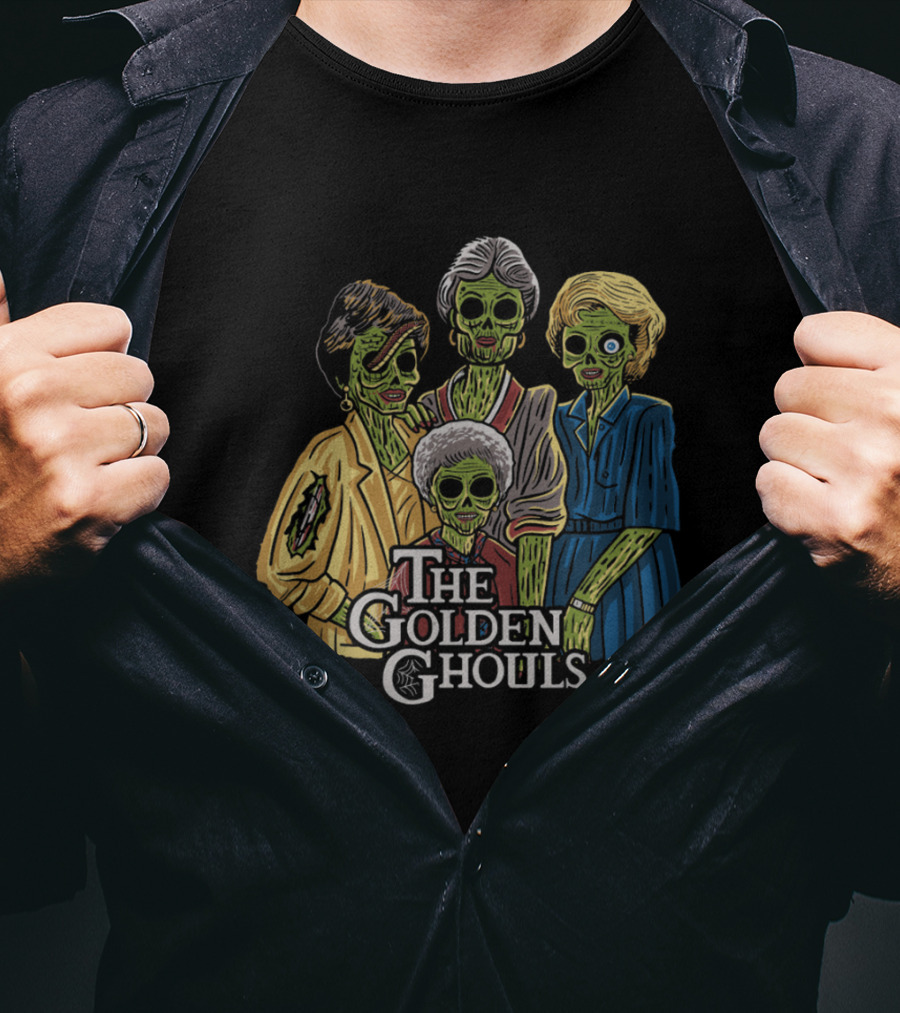 The Golden Ghouls Zombie Parody Featuring Iconic Quartet T-Shirt