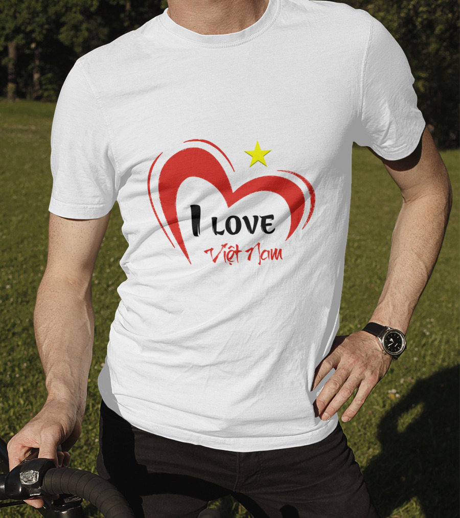 I Love Việt Nam Red Heart Yellow Star T-Shirt