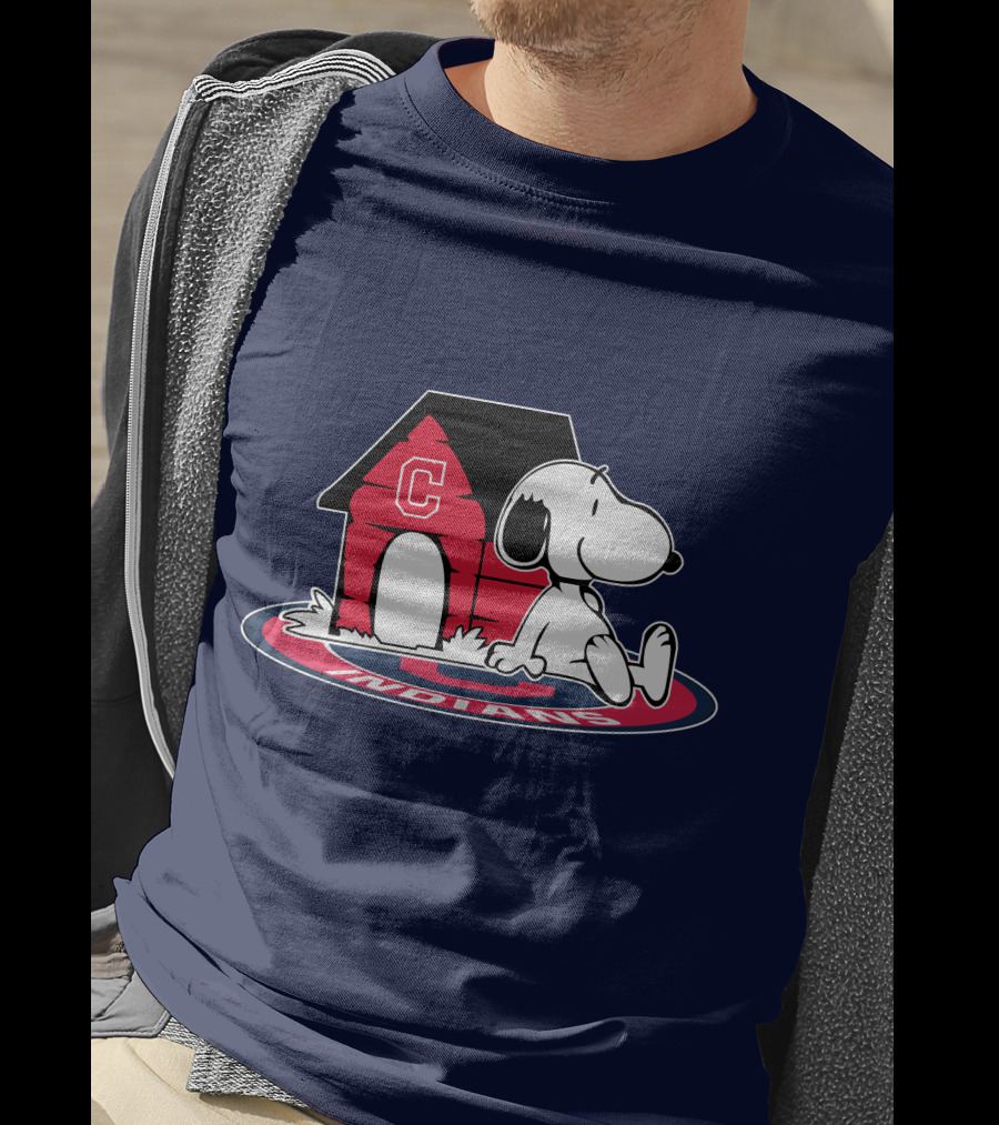 Snoopy Cleveland Indians Baseball Fan Now And Forever T-Shirt