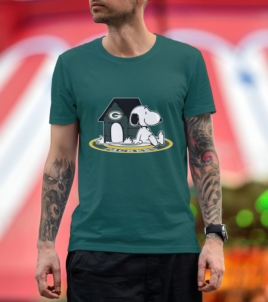 Green Bay Packers Football Fan Now And Forever Peanuts Snoopy T-Shirt