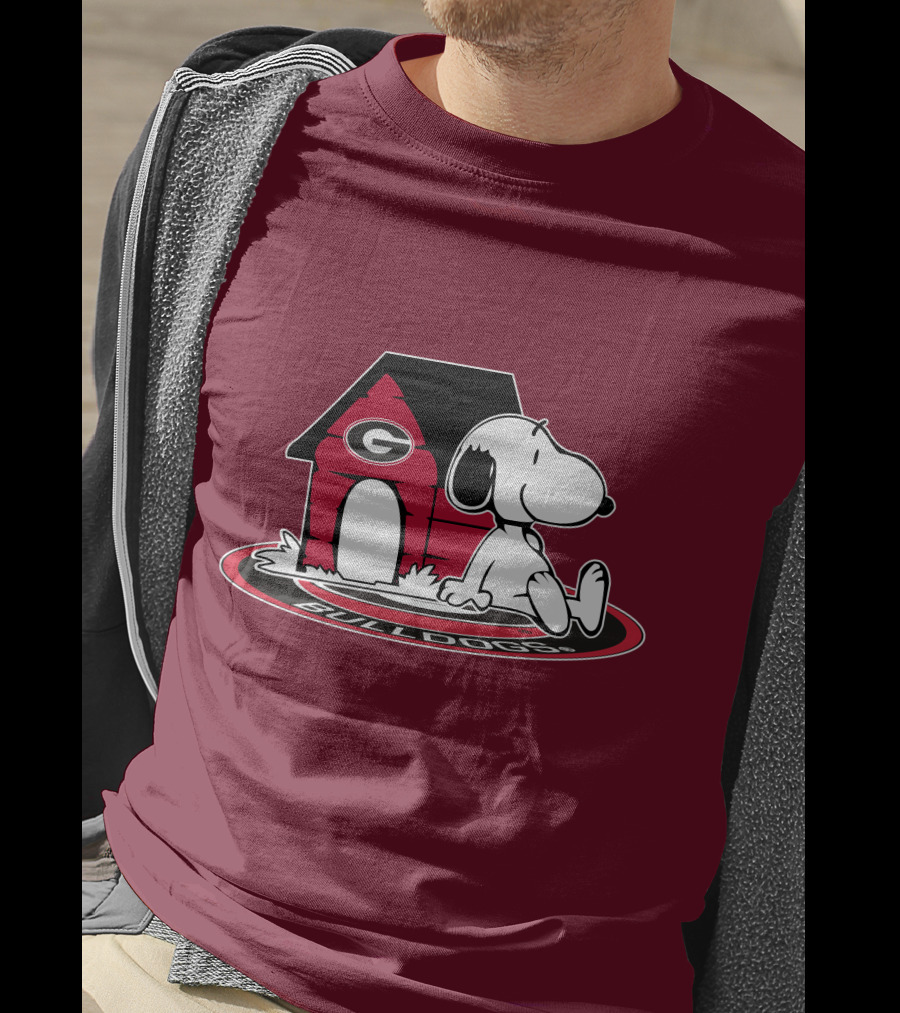 Snoopy Bulldogs Georgia Football Fan Now And Forever T-Shirt