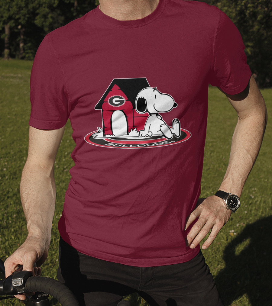 Snoopy Bulldogs Georgia Football Fan Now And Forever T-Shirt