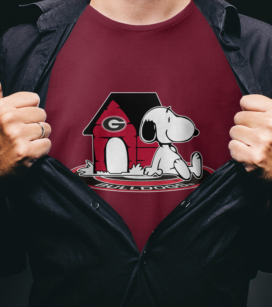 Snoopy Bulldogs Georgia Football Fan Now And Forever T-Shirt