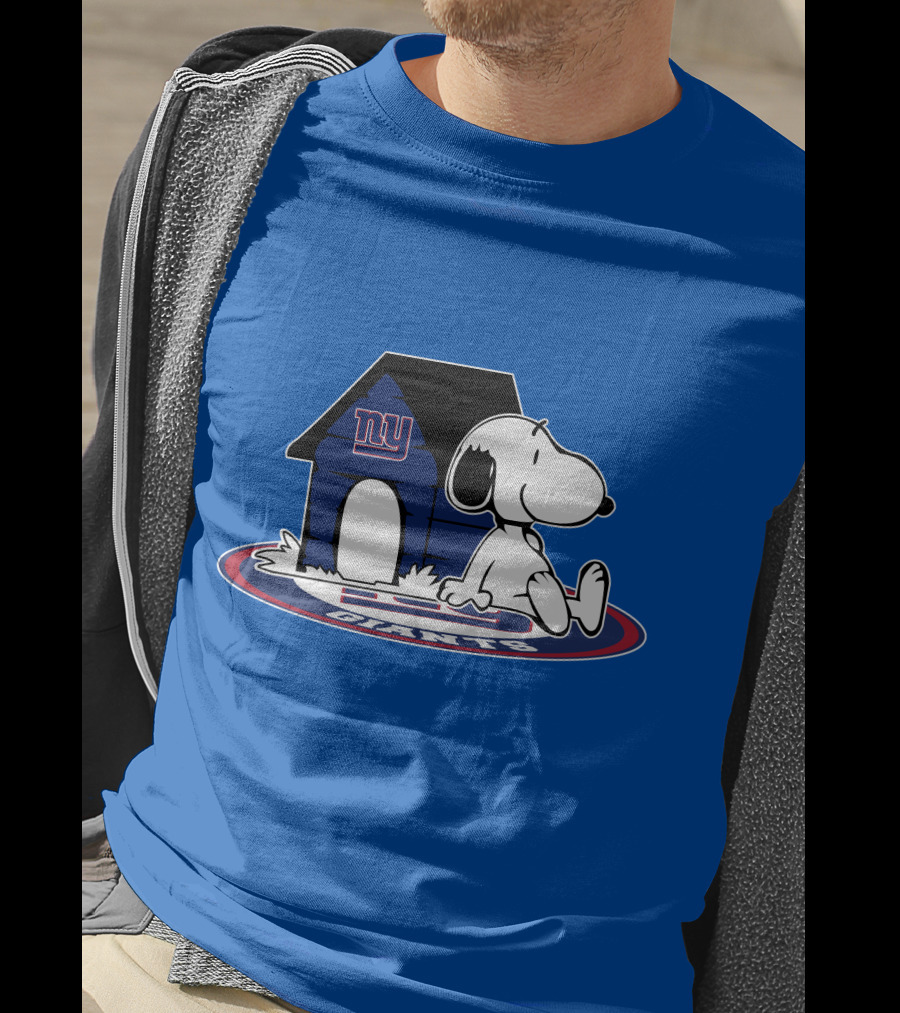 Snoopy New York Giants Football Fan Now And Forever T-Shirt