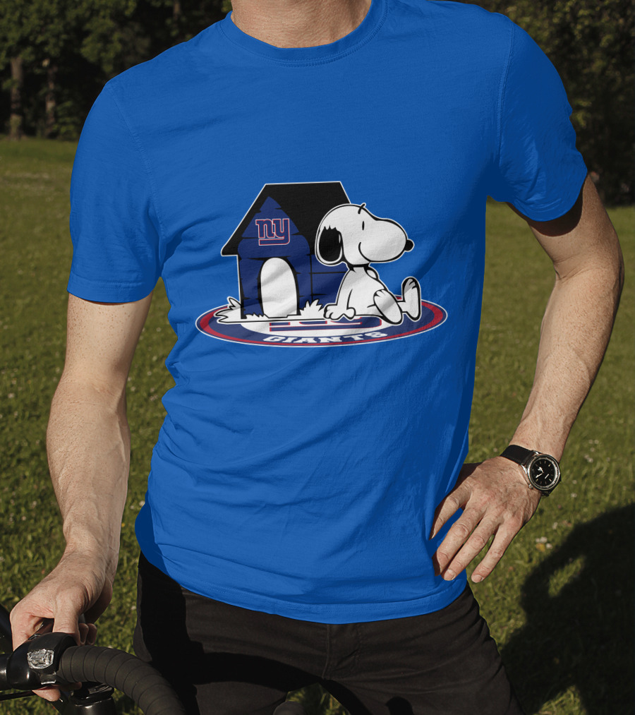 Snoopy New York Giants Football Fan Now And Forever T-Shirt