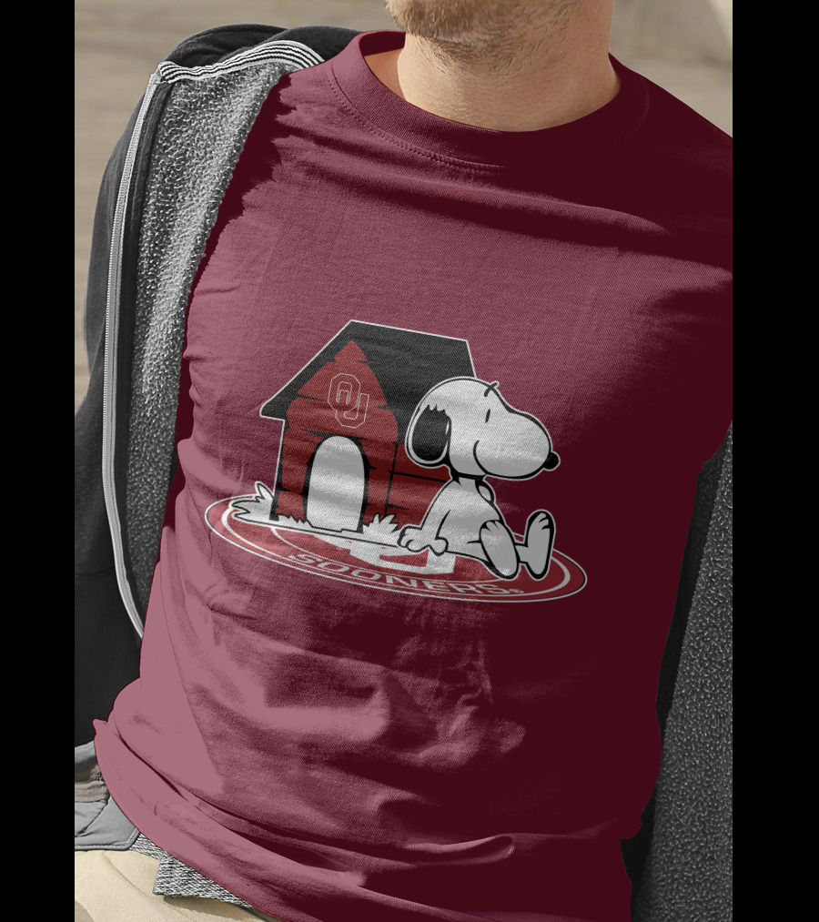 Snoopy Oklahoma Sooners Football Fan Now And Forever T-Shirt