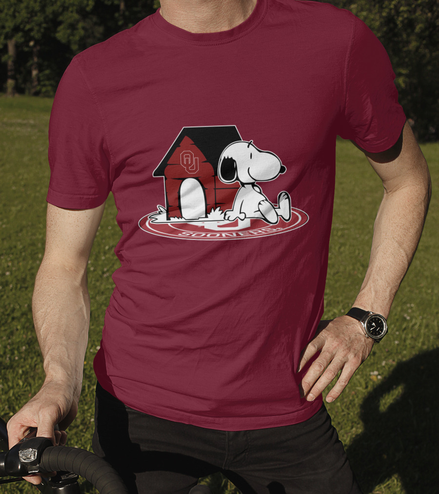 Snoopy Oklahoma Sooners Football Fan Now And Forever T-Shirt