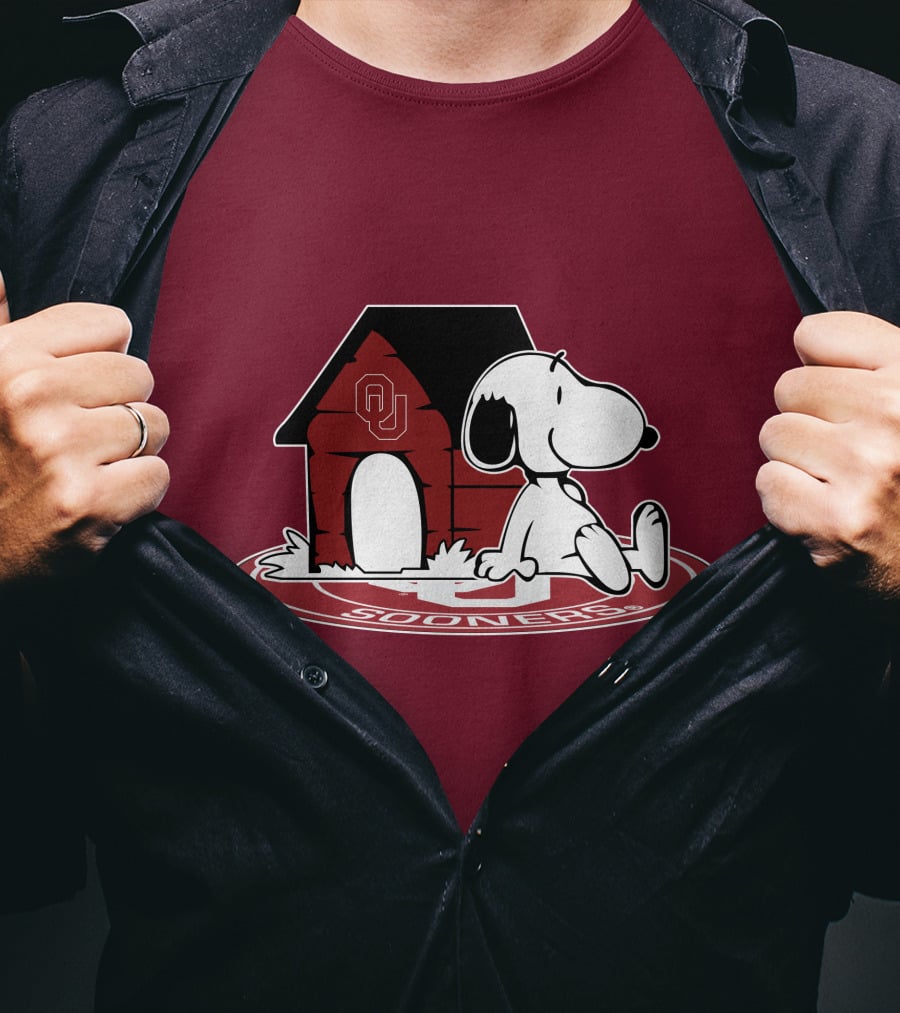 Snoopy Oklahoma Sooners Football Fan Now And Forever T-Shirt