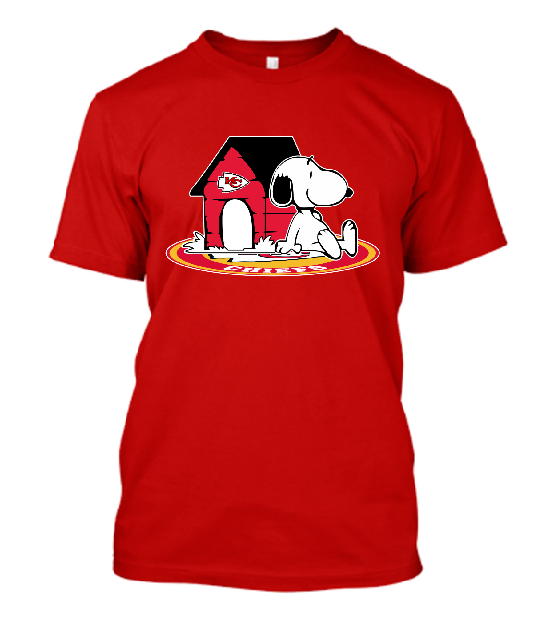 Kansas City Chiefs Snoopy Doghouse Football Fan Forever T-Shirt