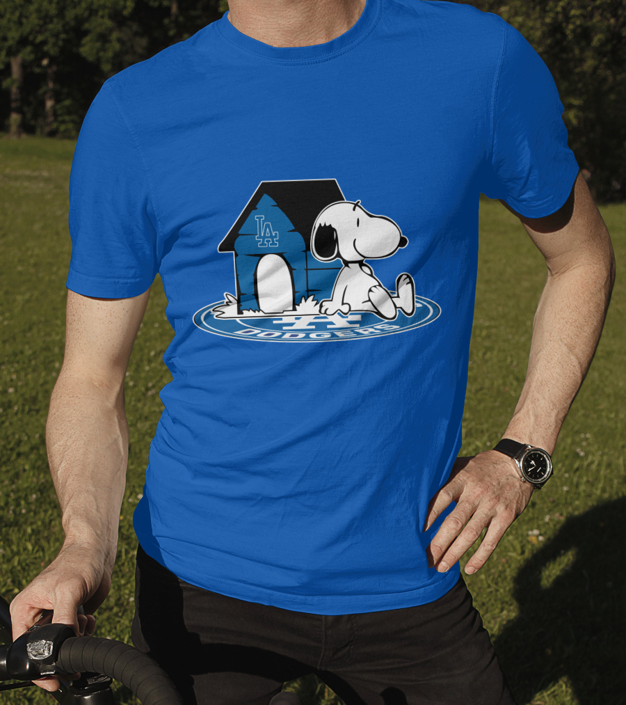 Snoopy Los Angeles Dodgers Fan Now And Forever T-Shirt