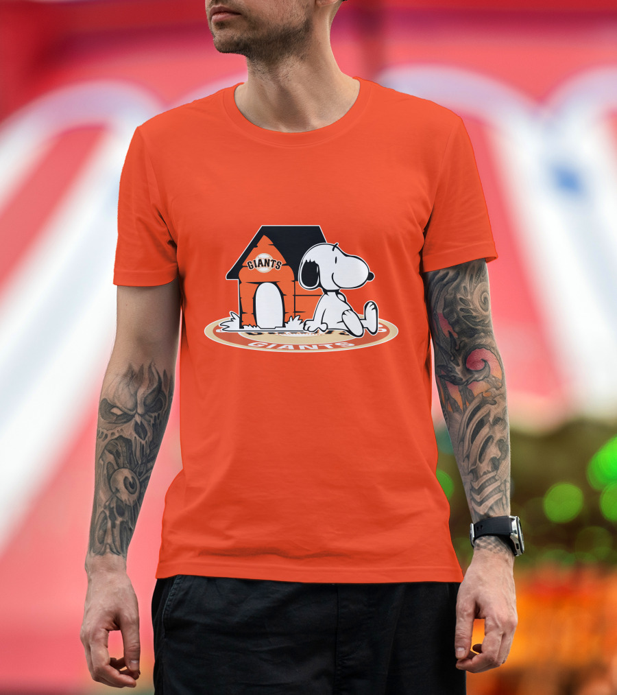 San Francisco Giants Fan Snoopy Baseball Now And Forever T-Shirt